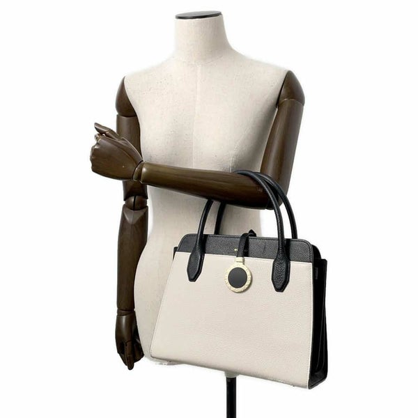 ブルガリ ハンドバッグ アルバ レザー BVLGARI 2wayショルダーバッグ 黒 白