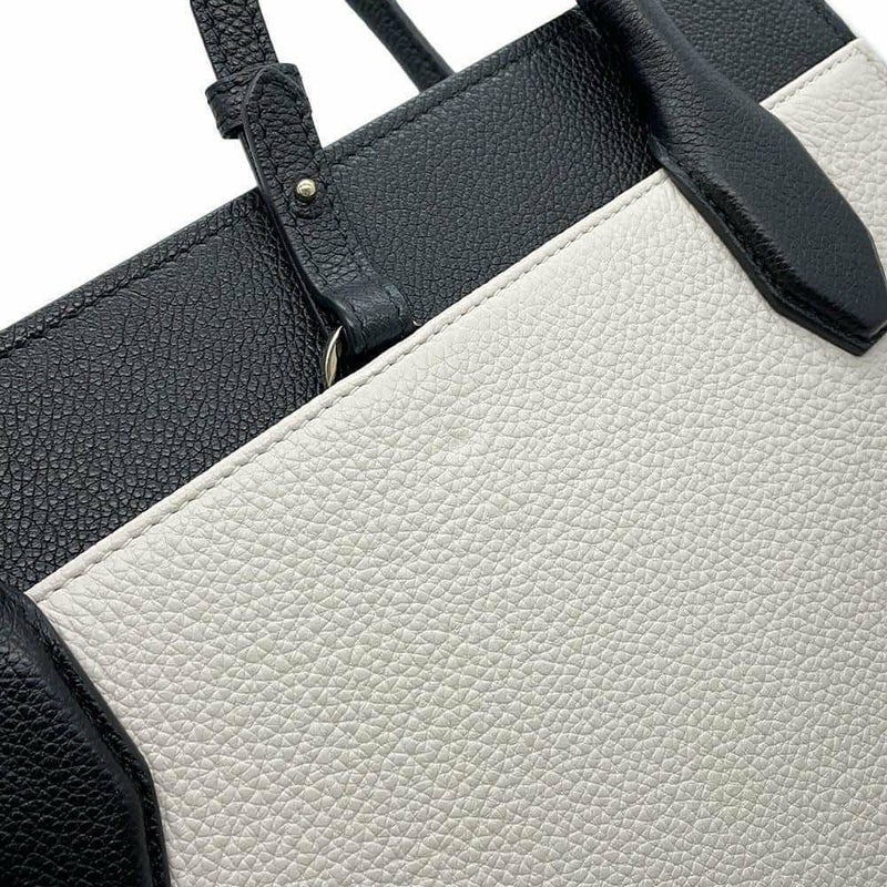 ブルガリ ハンドバッグ アルバ レザー BVLGARI 2wayショルダーバッグ 黒 白