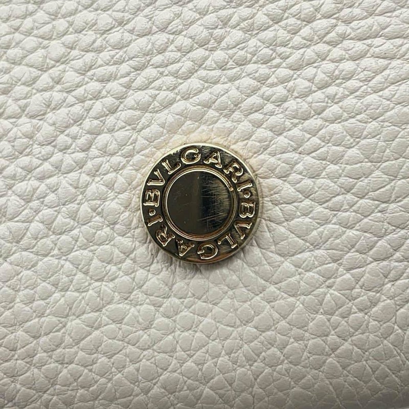 ブルガリ ハンドバッグ アルバ レザー BVLGARI 2wayショルダーバッグ 黒 白