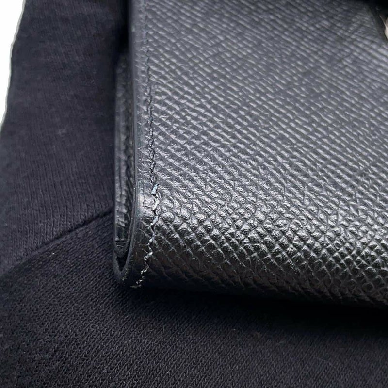 エルメス 三つ折り財布 クリック12 ブラック/シルバー金具 エプソン C刻印 HERMES 黒 財布