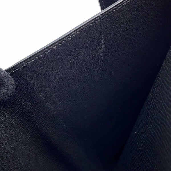 エルメス 三つ折り財布 クリック12 ブラック/シルバー金具 エプソン C刻印 HERMES 黒 財布