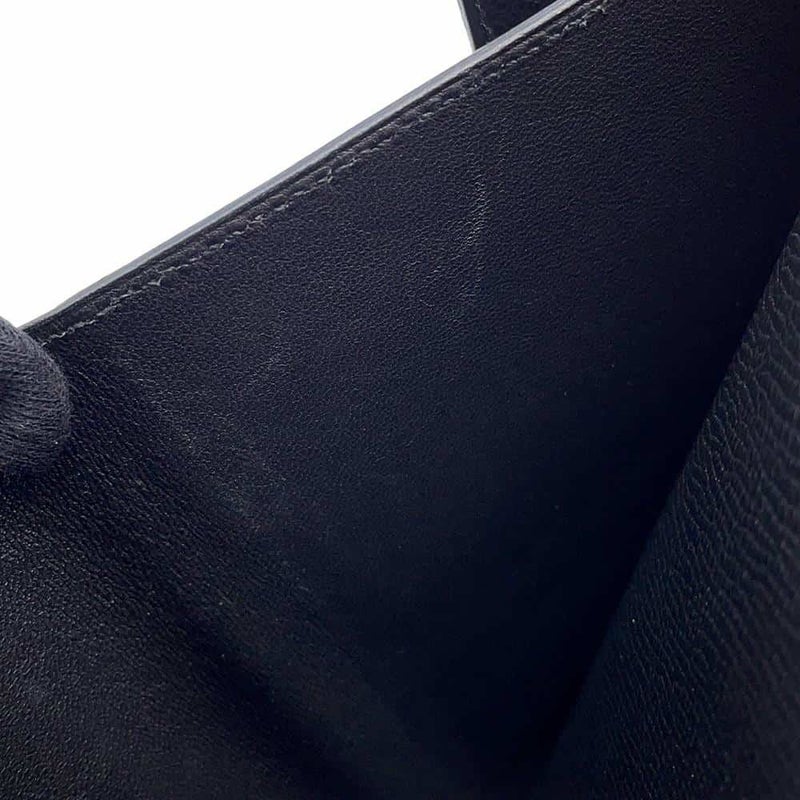 エルメス 三つ折り財布 クリック12 ブラック/シルバー金具 エプソン C刻印 HERMES 黒 財布