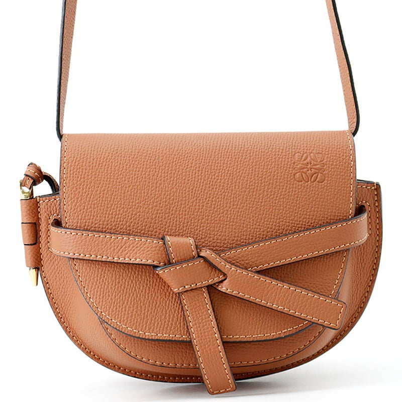 ロエべ ショルダーバッグ ゲート デュアル ミニ レザー A650N46X02 LOEWE ブラウン