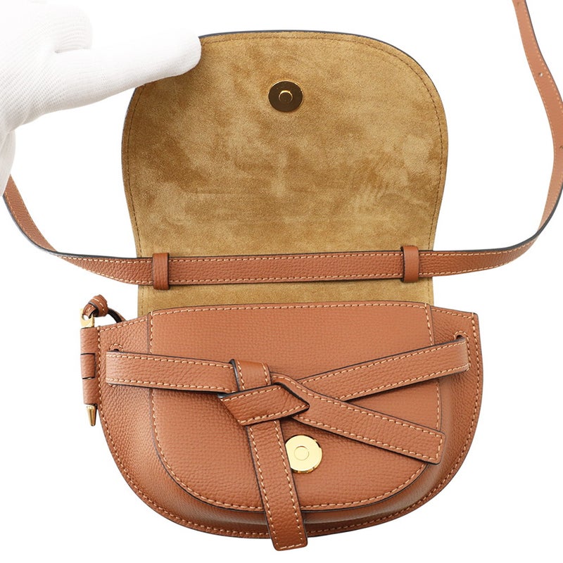 ロエべ ショルダーバッグ ゲート デュアル ミニ レザー A650N46X02 LOEWE ブラウン