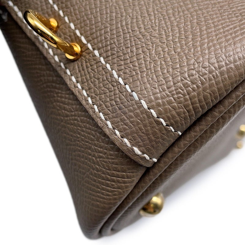 エルメス ボリード1923 25 エトゥープ/ゴールド金具 エプソン W刻印 HERMES ２wayショルダー
