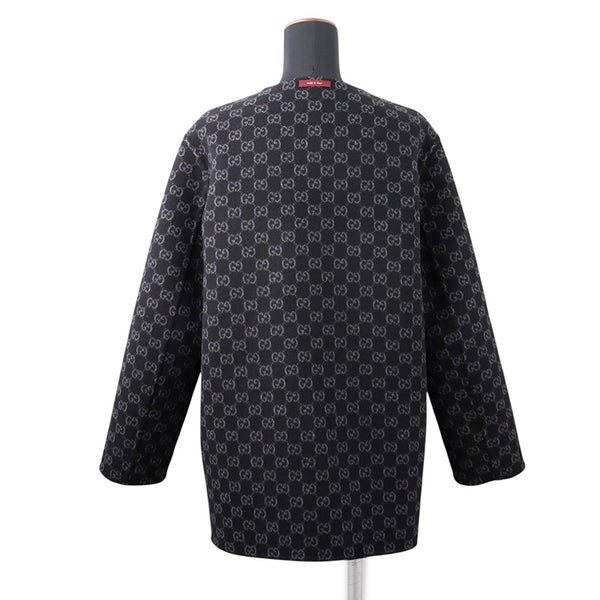 グッチ ジャケット リバーシブル ウールシルク レディースサイズ36 840657 GUCCI アウター 黒