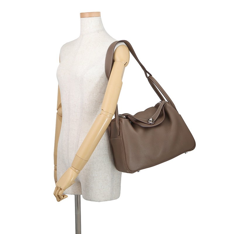 エルメス ハンドバッグ リンディ30  エトゥープ/シルバー金具 トリヨンクレマンス Y刻印 HERMES 2way