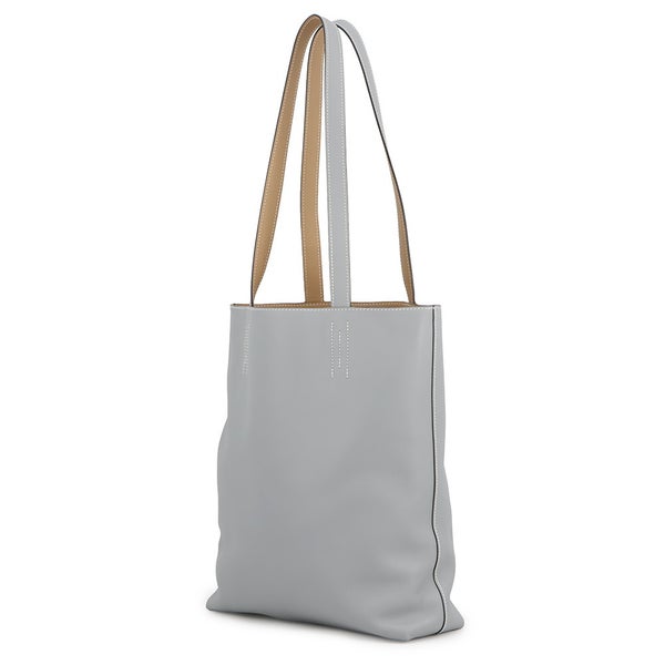 エルメス トートバッグ ネオ ドゥブルセンス 28 ブルーグラシエ/プシエール スイフト W刻印 HERMES リバーシブル