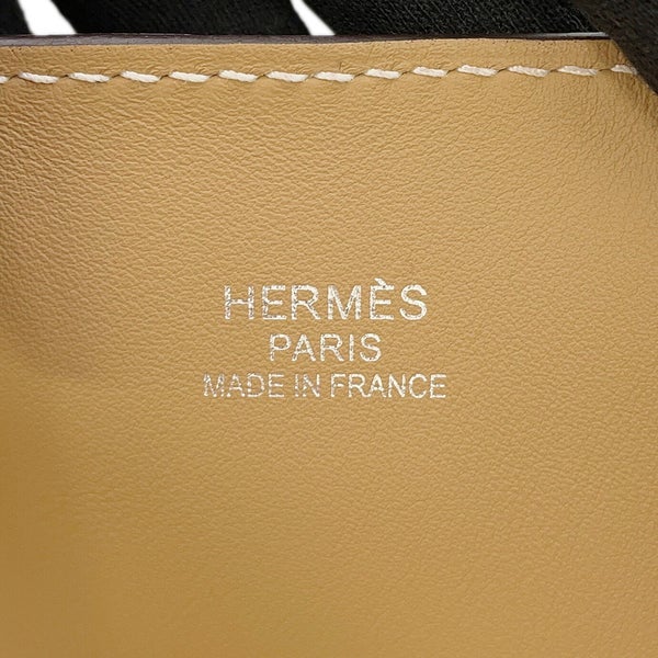 エルメス トートバッグ ネオ ドゥブルセンス 28 ブルーグラシエ/プシエール スイフト W刻印 HERMES リバーシブル