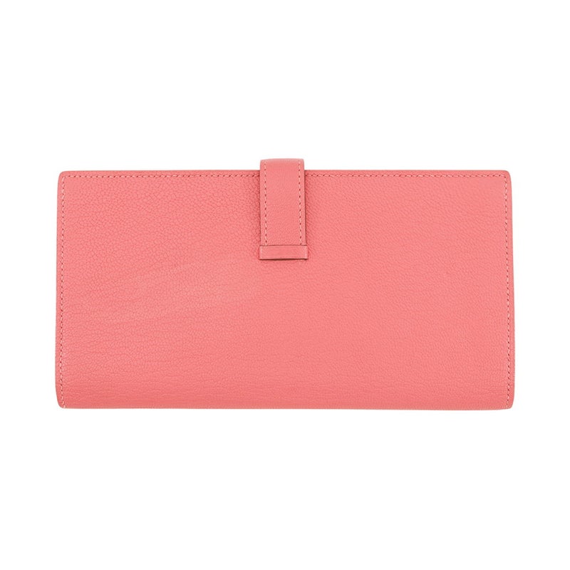 エルメス 長財布 ベアンスフレ マチ有り ローズリップスティック/ゴールド金具 シェブルミゾル A刻印 シェーブル
