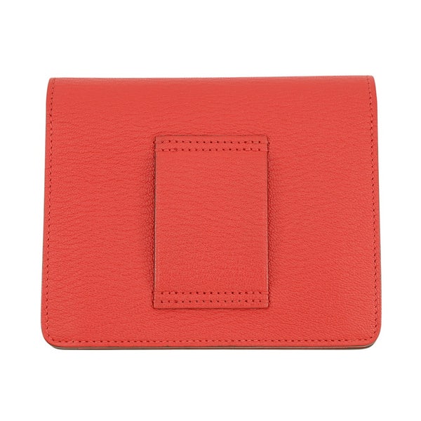 エルメス 財布 ロウリス ルリ スリム ルージュクー/シルバー金具 シェブルミゾル Z刻印 HERMES 財布