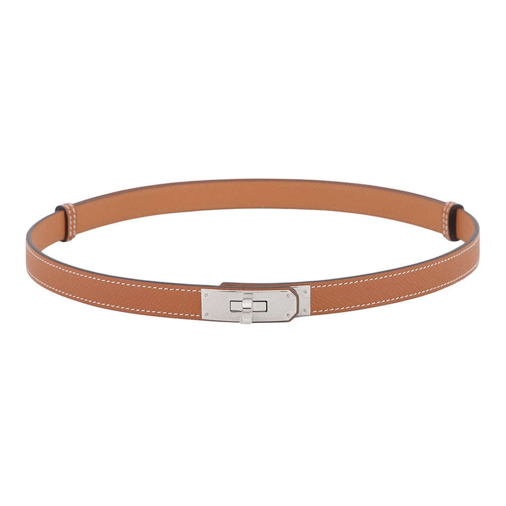 エルメス ケリーベルト ゴールド/シルバー金具 エプソン B刻印 HERMES