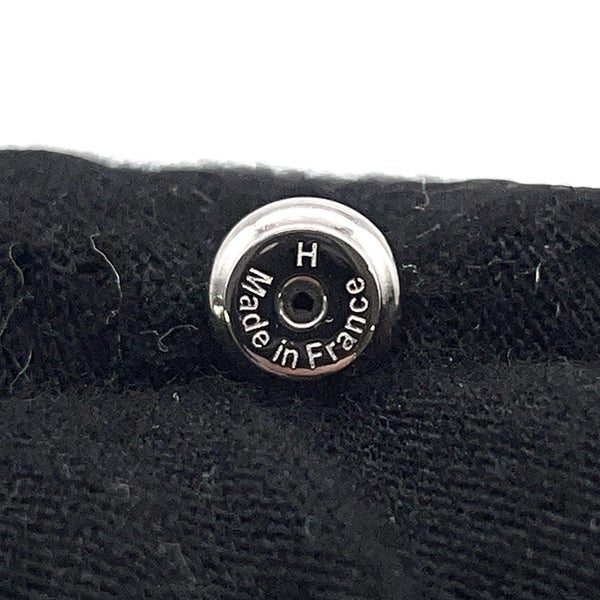 エルメス ピアス ミニ・ポップアッシュ ブラック/シルバー金具 Hモチーフ HERMES Pop H ポップH 黒