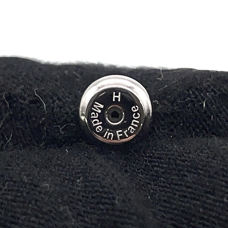 エルメス ピアス ミニ・ポップアッシュ ブラック/シルバー金具 Hモチーフ HERMES Pop H ポップH 黒