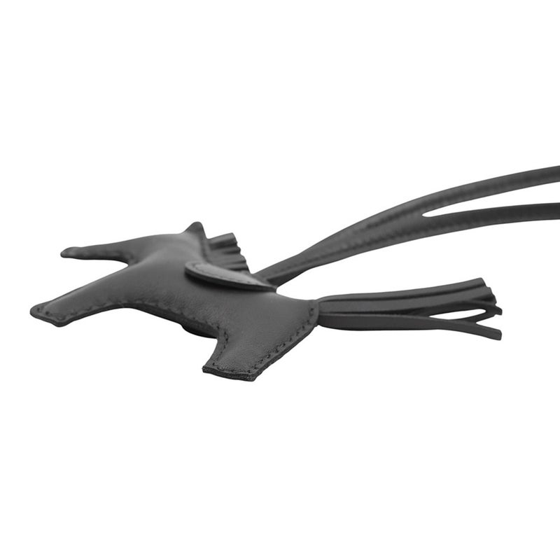 エルメス バッグチャーム ロデオ PM ブラック ラムスキン K刻印 HERMES 黒