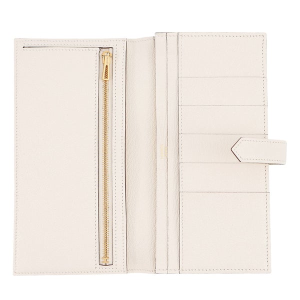 エルメス 長財布 ベアンスフレ マチ有り ナタ/ゴールド金具 シェブルミゾル Z刻印 シェーブル