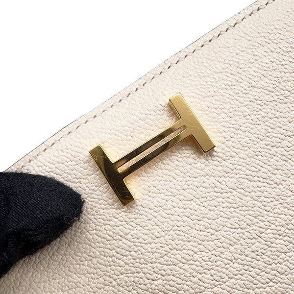 エルメス 長財布 ベアンスフレ マチ有り ナタ/ゴールド金具 シェブルミゾル Z刻印 シェーブル