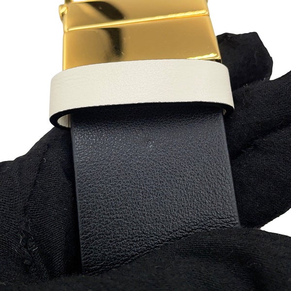 クリスチャン・ディオール ベルト 30モンテーニュ リバーシブル カーフレザー B0447UWGA Christian Dior 黒 白