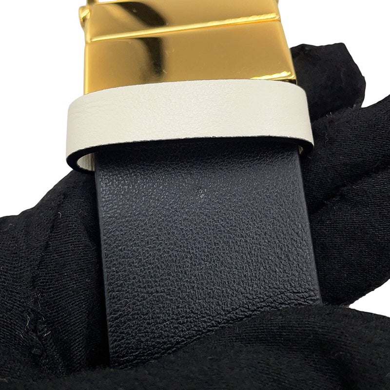 クリスチャン・ディオール ベルト 30モンテーニュ リバーシブル カーフレザー B0447UWGA Christian Dior 黒 白