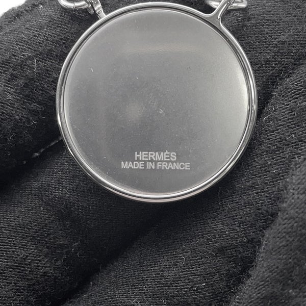 エルメス ネックレス ラビリンス ブラック/シルバー金具 HERMES アクセサリー 黒