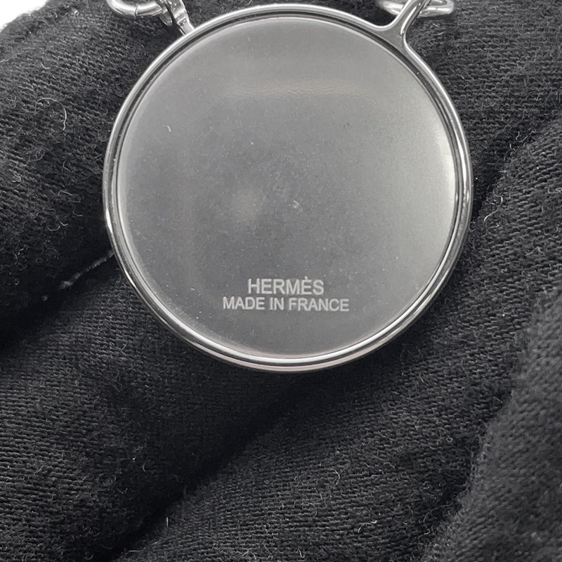 エルメス ネックレス ラビリンス ブラック/シルバー金具 HERMES アクセサリー 黒