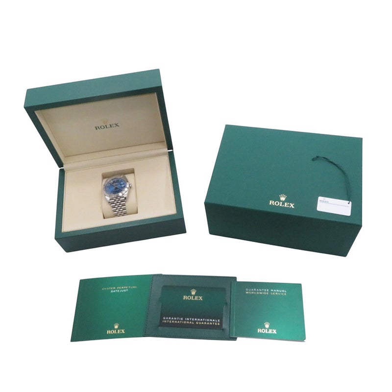 ロレックス デイトジャスト41 SS/K18WGホワイトゴールド ランダムシリアル ルーレット 126334 ROLEX 腕時計 ブルー文字盤