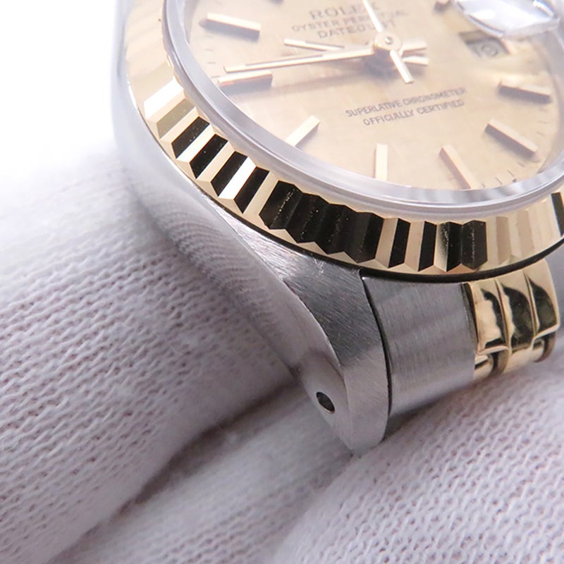 ロレックス デイトジャスト 92番 69173 SS/K18YGイエローゴールド ROLEX 腕時計 シャンパン文字盤