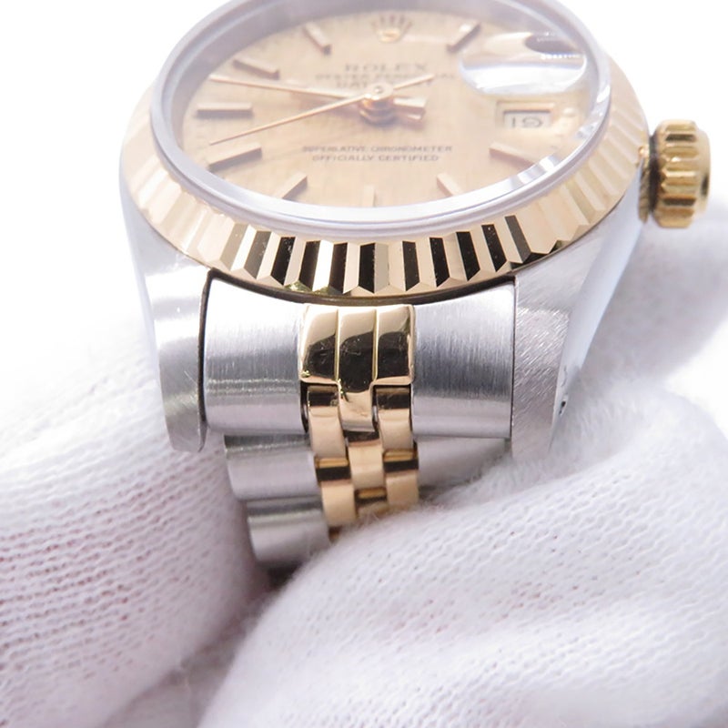 ロレックス デイトジャスト 92番 69173 SS/K18YGイエローゴールド ROLEX 腕時計 シャンパン文字盤