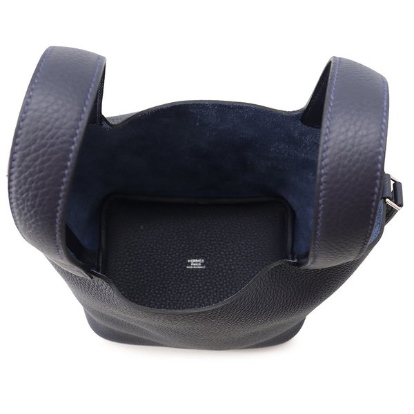 エルメス ハンドバッグ ピコタンロックPM ブルーニュイ/シルバー金具 トリヨンクレマンス K刻印 HERMES トートバッグ