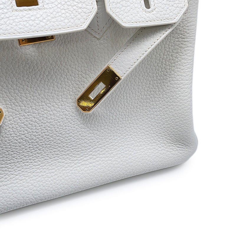 エルメス バーキン30 ホワイト/ゴールド金具 トリヨンクレマンス R刻印 HERMES Birkin ハンドバッグ 白