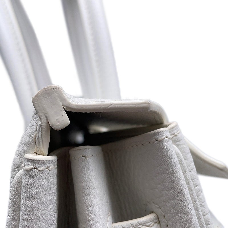 エルメス バーキン30 ホワイト/ゴールド金具 トリヨンクレマンス R刻印 HERMES Birkin ハンドバッグ 白