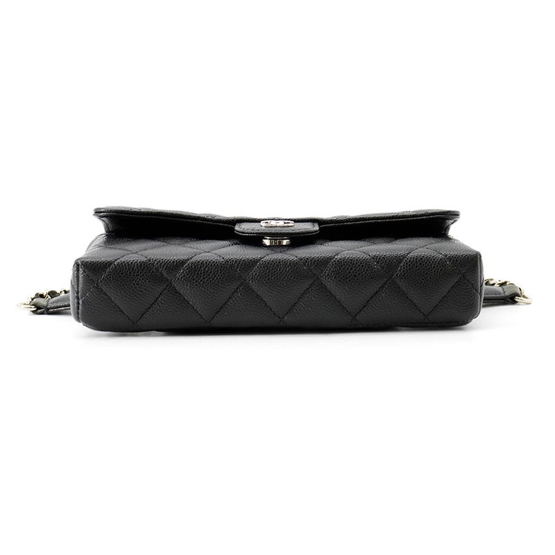 シャネル ボディバッグ ココマーク マトラッセ チェーン ウエストバッグ キャビアスキン AP5034 CHANEL 黒