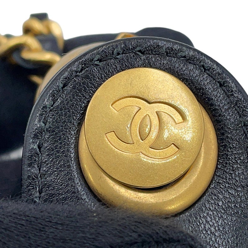 シャネル ボディバッグ マトラッセ ココマーク ラムスキン AP4242 CHANEL ココボール ウエストバッグ 黒