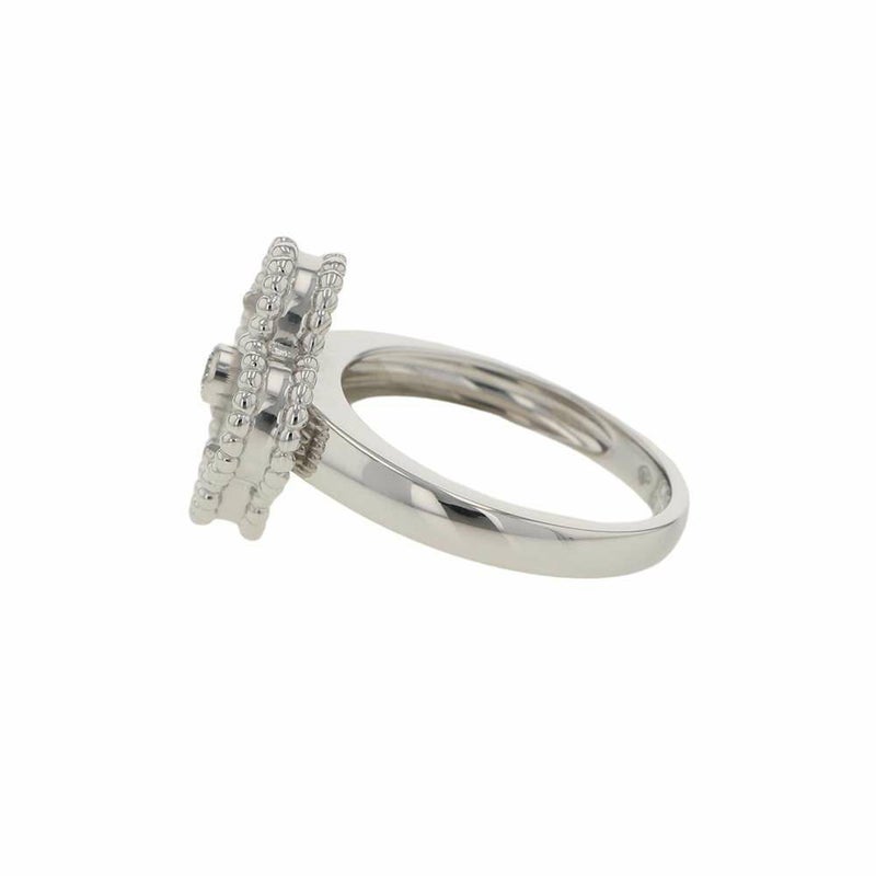 ヴァンクリーフ&アーペル リング ヴィンテージ アルハンブラ リング マザーオブパール ダイヤ 1P 0.05ct K18WG サイズ52 VCARF48900