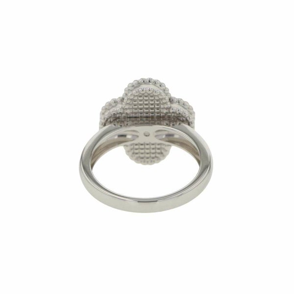 ヴァンクリーフ&アーペル リング ヴィンテージ アルハンブラ リング マザーオブパール ダイヤ 1P 0.05ct K18WG サイズ52 VCARF48900