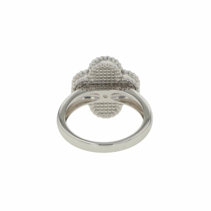 ヴァンクリーフ&アーペル リング ヴィンテージ アルハンブラ リング マザーオブパール ダイヤ 1P 0.05ct K18WG サイズ52 VCARF48900