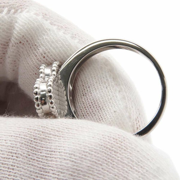 ヴァンクリーフ&アーペル リング ヴィンテージ アルハンブラ リング マザーオブパール ダイヤ 1P 0.05ct K18WG サイズ52 VCARF48900