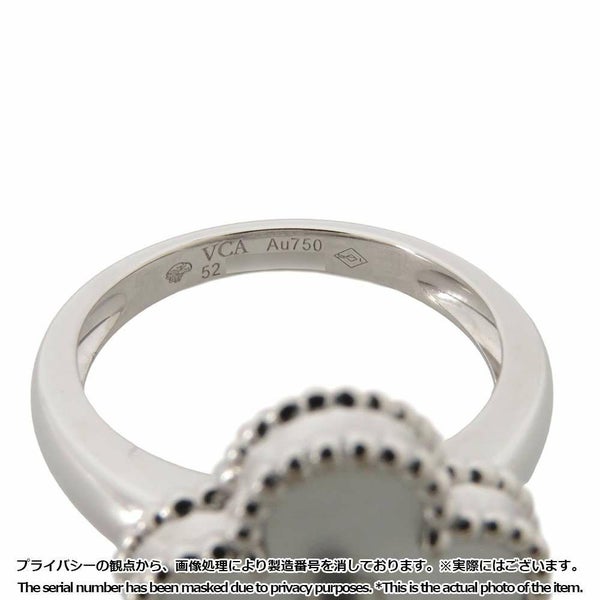 ヴァンクリーフ&アーペル リング ヴィンテージ アルハンブラ リング マザーオブパール ダイヤ 1P 0.05ct K18WG サイズ52 VCARF48900