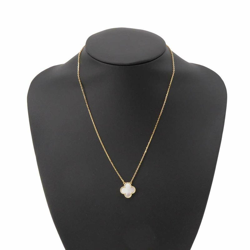 ヴァンクリーフ&アーペル ネックレス ヴィンテージ アルハンブラ ペンダント マザーオブパール K18YGイエローゴールド VCARA45900