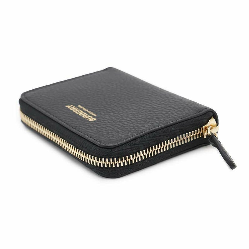 バーバリー コインケース ジップアラウンドレザーウォレット BURBERRY 財布 カードケース 黒