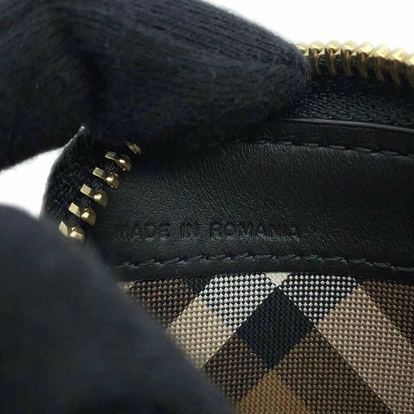バーバリー コインケース ジップアラウンドレザーウォレット BURBERRY 財布 カードケース 黒