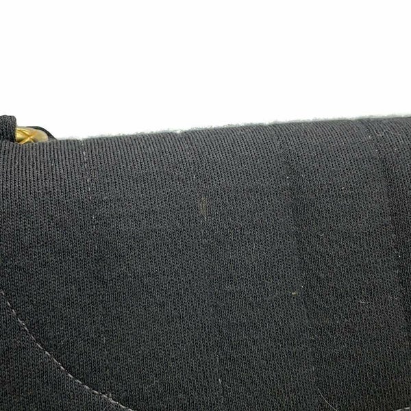シャネル ショルダーバッグ マドモアゼル ココマーク コットン CHANEL 黒