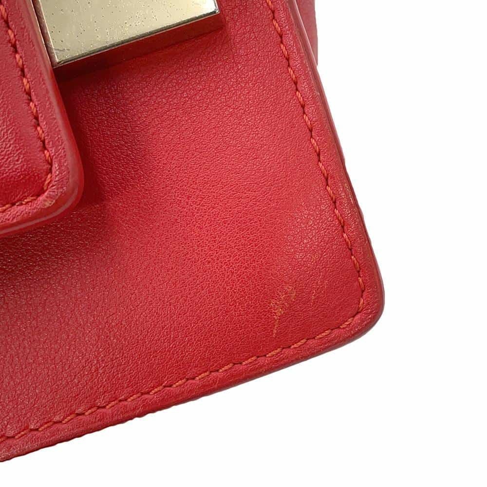 DELVAUX(デルボー) ショルダーバッグ美品  マダム PM レッドオレンジ レザー パン デイリー サーピケMM 【DELVAUX/デルヴォー】 ショルダーバッグ