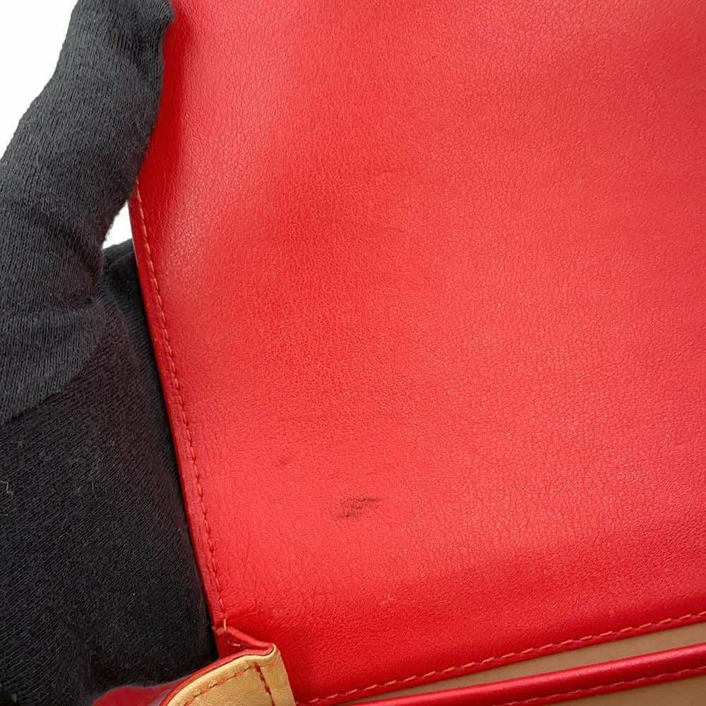 DELVAUX(デルボー) ショルダーバッグ美品  マダム PM レッドオレンジ レザー パン デイリー サーピケMM 【DELVAUX/デルヴォー】 ショルダーバッグ