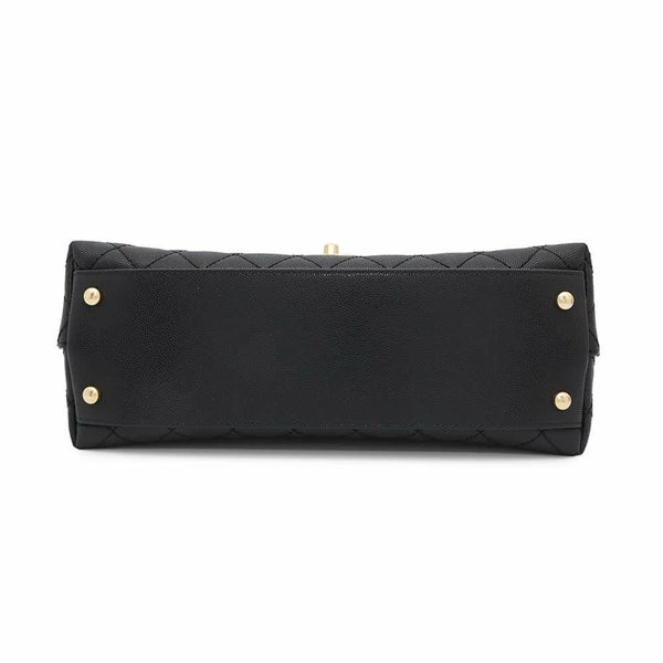 シャネル ハンドバッグ マトラッセ ココマーク ココハンドル フラップ キャビアスキン A92991 2way 黒