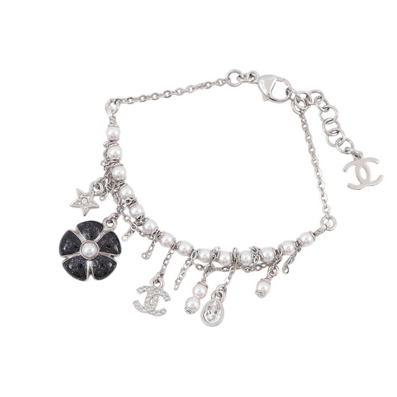 シャネル ブレスレット ココマーク チャーム ラインストーン フェイクパール C26C ABG890 CHANEL アクセサリー