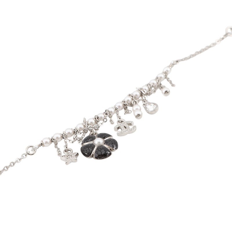 シャネル ブレスレット ココマーク チャーム ラインストーン フェイクパール C26C ABG890 CHANEL アクセサリー