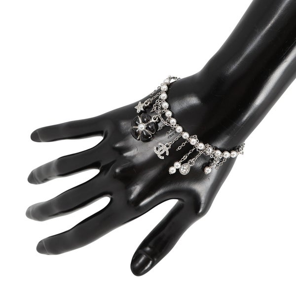 シャネル ブレスレット ココマーク チャーム ラインストーン フェイクパール C26C ABG890 CHANEL アクセサリー