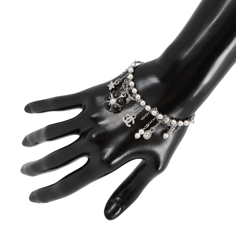 シャネル ブレスレット ココマーク チャーム ラインストーン フェイクパール C26C ABG890 CHANEL アクセサリー