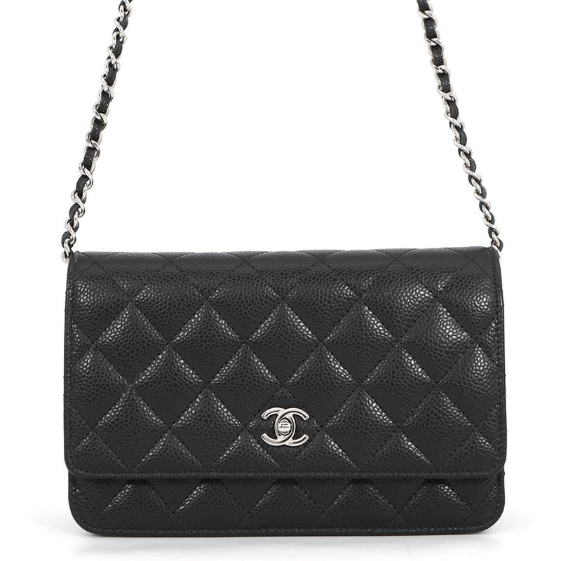 シャネル チェーンウォレット マトラッセ ココマーク キャビアスキン AP4241 CHANEL 財布 黒